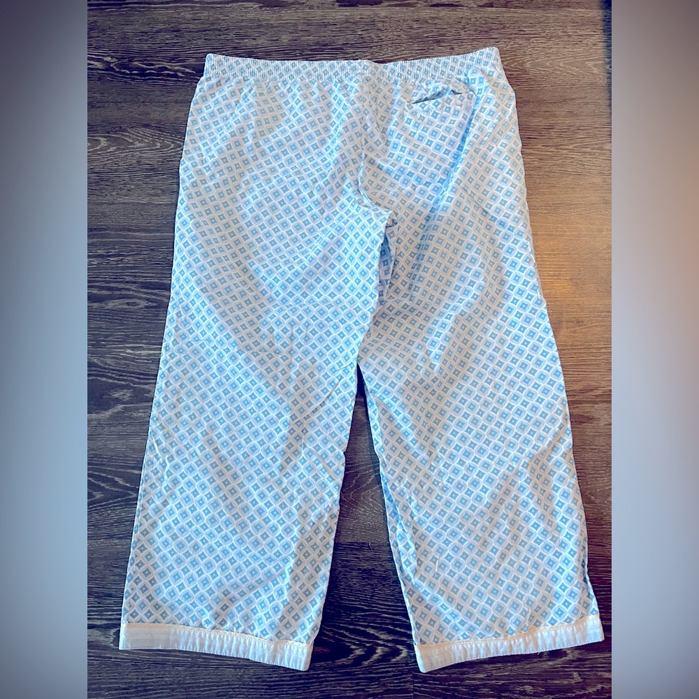 Gap Body | Patterned Cropped Lounge Pants | Blue, White | M - Picture 2 of 2